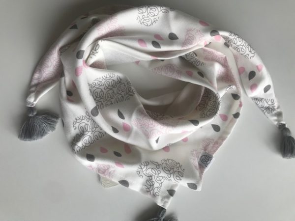 Halstuch mit Tasseln Regenwolke rosa - Image 3