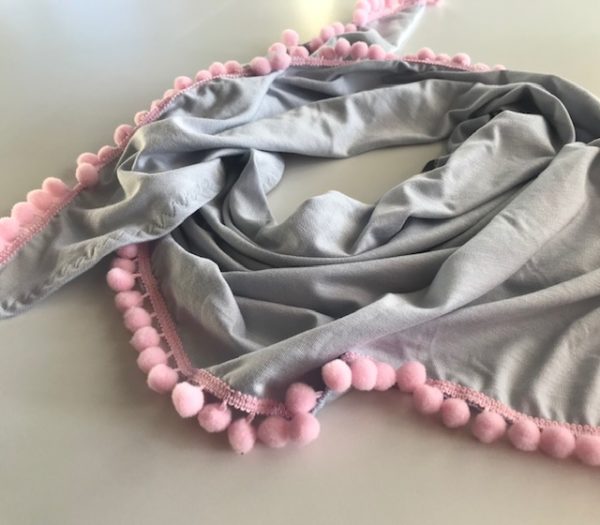 Halstuch mit Pompons rosa - Image 3