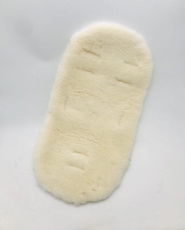 Lammfell-Sitzauflage für Kinderwagen creme