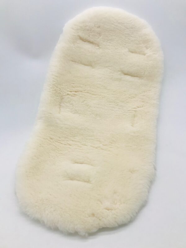 Lammfell-Sitzauflage für Kinderwagen creme - Image 2