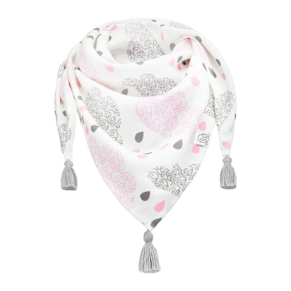 Halstuch mit Tasseln Regenwolke rosa