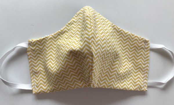 Mund-Nasenmaske für Kinder (8-10 Jahre) Zig Zag gelb - Image 3