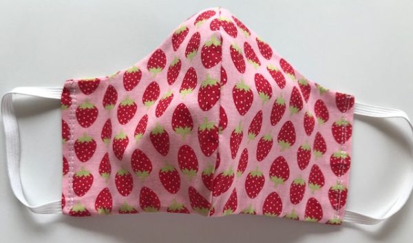 Mund-Nasenmaske für Kinder (8-10 Jahre) Erdbeeren - Image 3