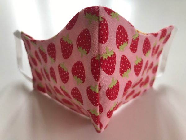 Mund-Nasenmaske für Kinder (8-10 Jahre) Erdbeeren