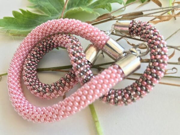 Armband japan. Toho rosa-silber Perlen - Image 6
