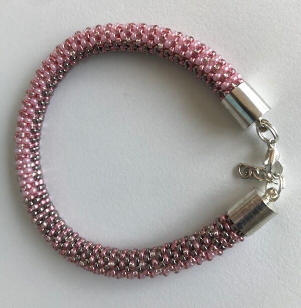 Armband japan. Toho rosa-silber Perlen - Image 2