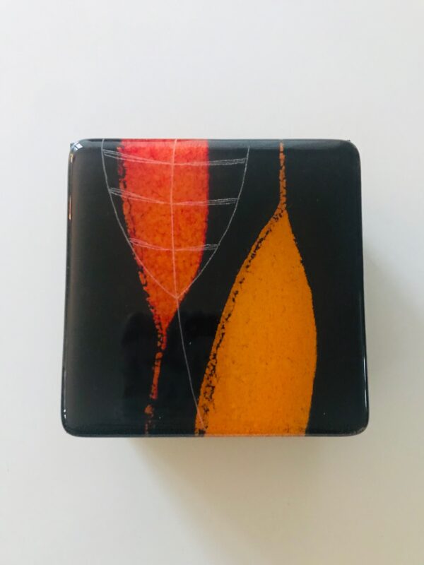 Bijouteriebox & Geschenkbox Blatt orange rot