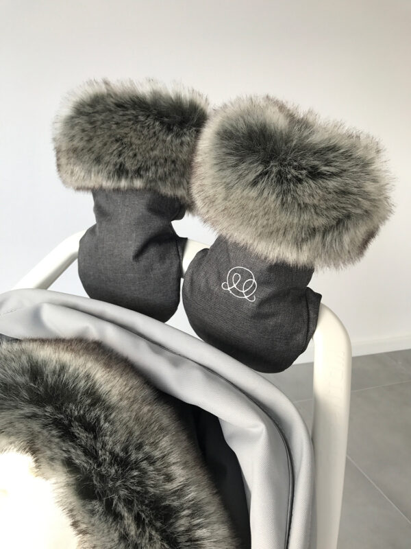 Schiebehandschuhe für Kinderwagen dunkelblau - Image 3
