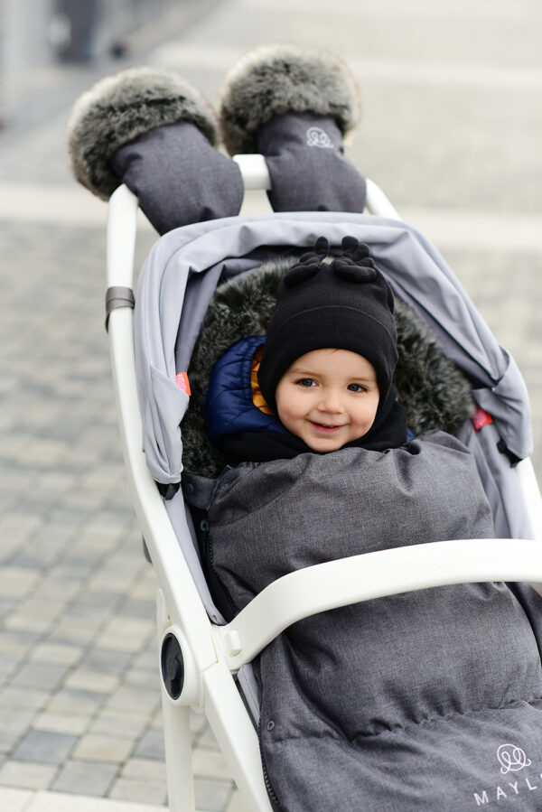 Schiebehandschuhe für Kinderwagen dunkelblau - Image 2