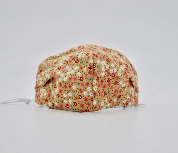 Erwachsenen Maske blumig braun-weiss - Image 3