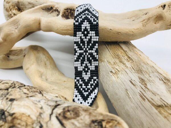 Perlenarmband scharz weiss - Image 2
