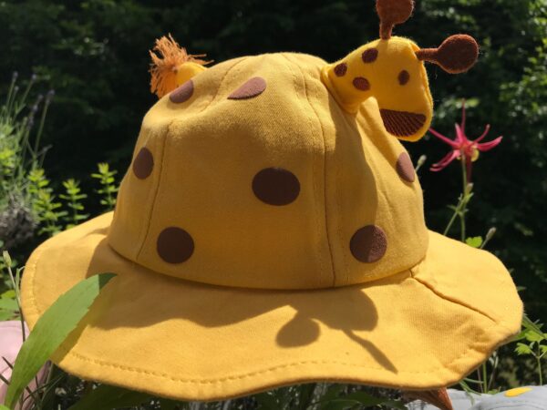 Kinderkappe Hut Giraffe gelb