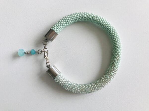 Armband pastel turquoise Perlen - Image 3