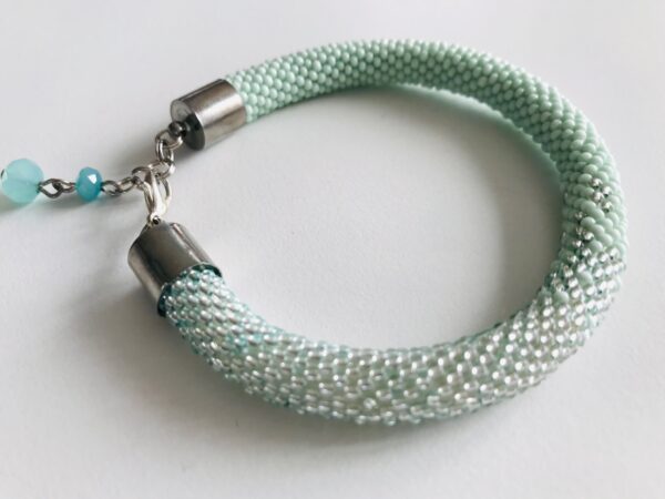 Armband pastel turquoise Perlen - Image 4