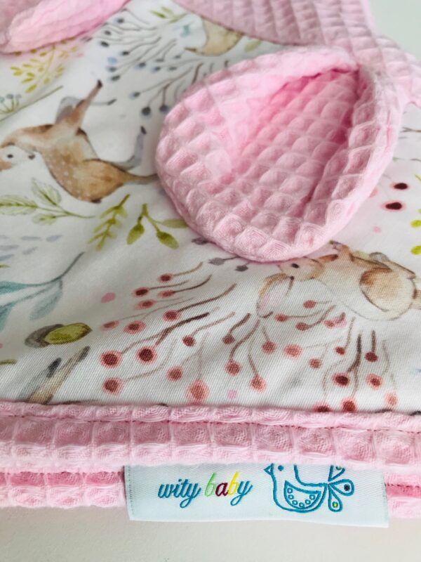 Badetuch mit Kaputze und Ohren Reh rosa - Image 2