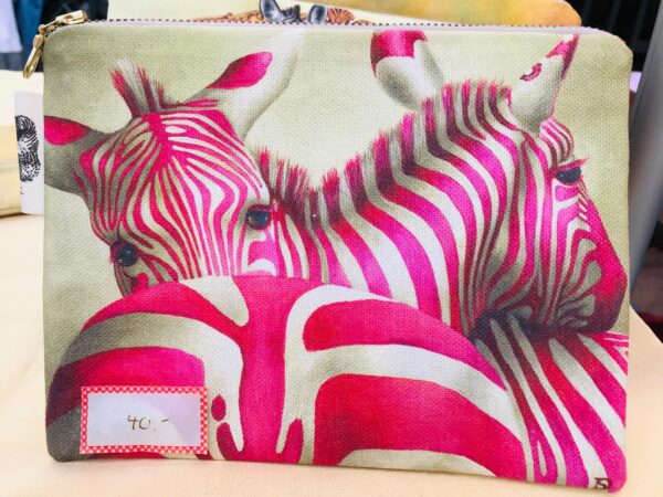 Kosmetiktasche Zebra rosa