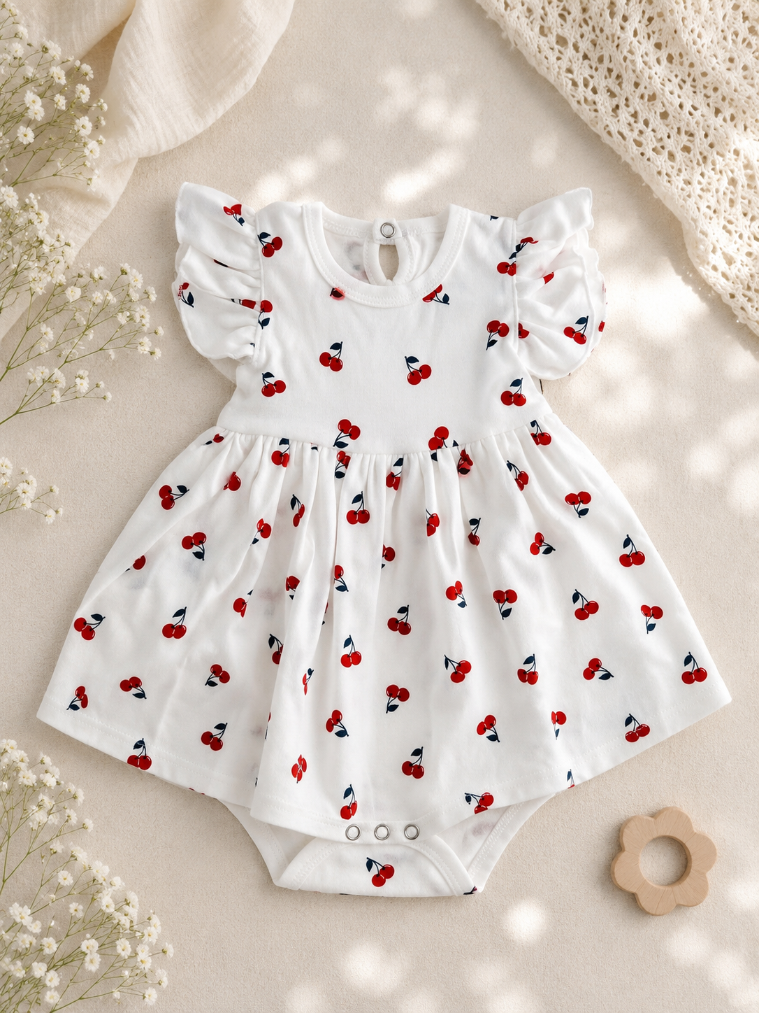 Baby Bodykleid Kirsch Gr.68