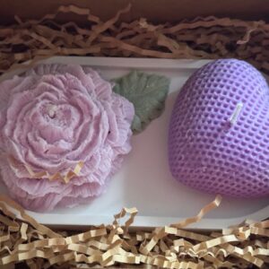 Pfingstrose Herz Set box violett