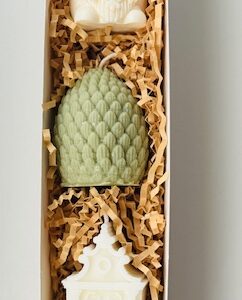 Winter 3er Set - Zwerg Zapfen Haus