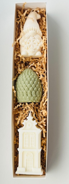 Winter 3er Set - Zwerg Zapfen Haus