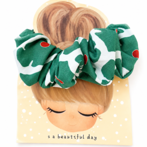 Scrunchie grün rot weiss